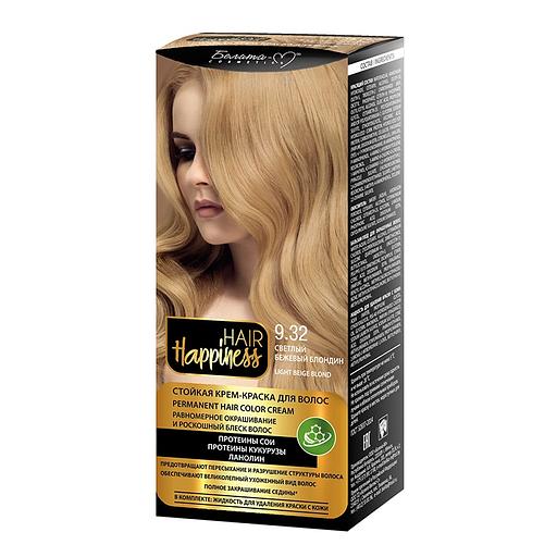 Белита-м hair happiness краска для волос тон № 9.32 светлый бежевый блондин фото 1