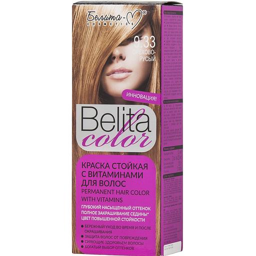 Белита-м краска стойкая с витаминами для волос № 9.33 орехово-русый (к-т) фото 1