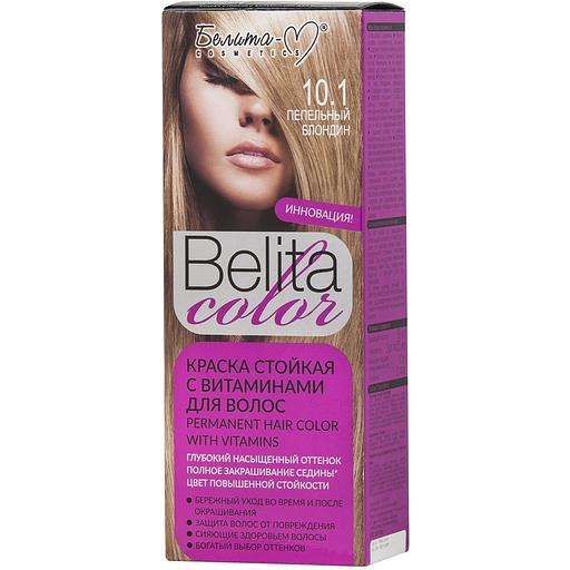 Белита-м краска стойкая с витаминами для волос № 10.1 пепельный блондин (к-т) фото 1