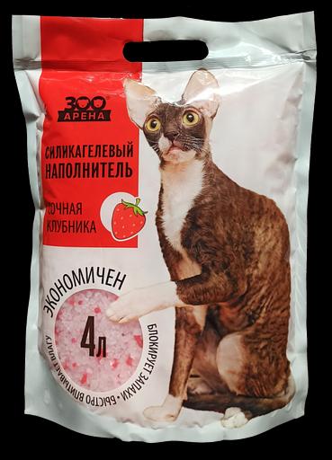Силикагелевый наполнитель «ЗооАрена» «сочная клубника» 4 л, опт фото 1