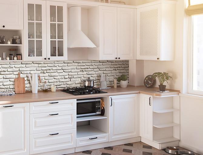 Интерьерная стеклянная панель «Белый кирпич» опт фото 2