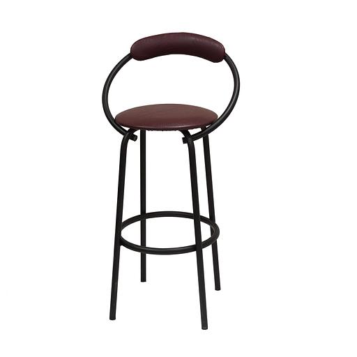 Стул барный со спинкой и кольцом фото 1