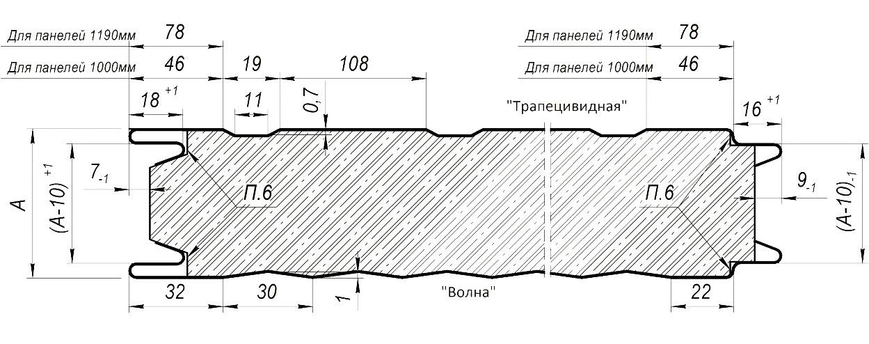 Стеновые сэндвич панели 100 мм, ширина 1190 мм опт фото 4