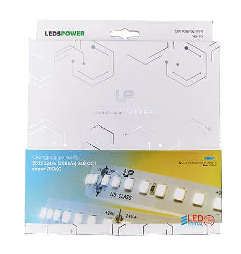 Светодиодная лента LP А 2835/224 W+WW (2700K/6500K) IP20 24В 20Вт, 5м фото 1