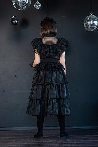 Чёрное нарядное платье «Уэнсдей» ОПТ фото 3