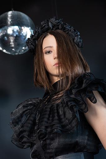 Чёрное нарядное платье «Уэнсдей» ОПТ фото 4