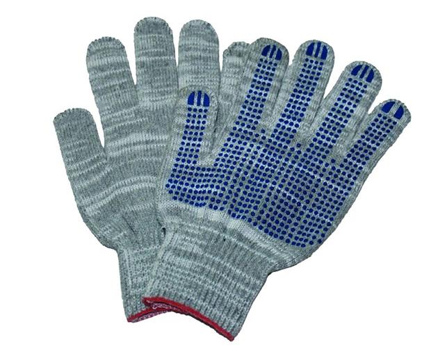 Перчатки 3 нити х/б 10 класс серые ОПТ фото 2