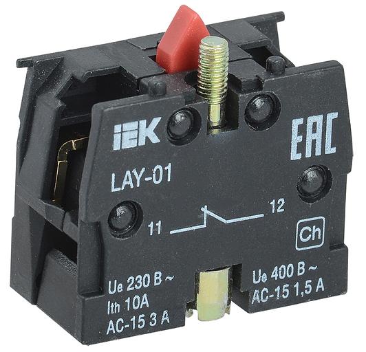 Блок контактный 1р для LAY5 ИЭК BDK11 фото 1
