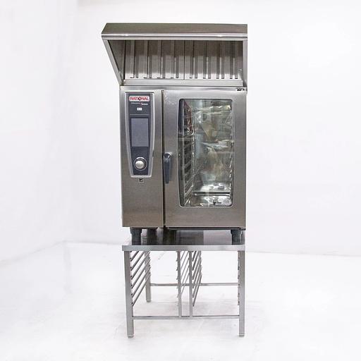 Пароконвектомат Rational SCC WE 101 + вытяжной зонт Rational UV 61/101 E + подставка фото 1