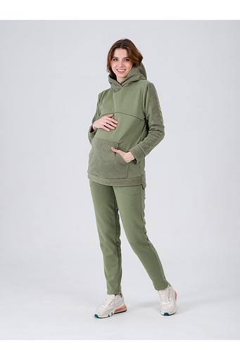 Комплект толстовка + брюки, Футер барашек, оливковый, Опт фото 1