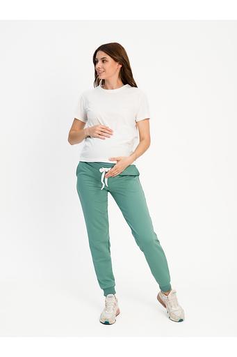 Брюки для беременных футер, оливковый Опт фото 3