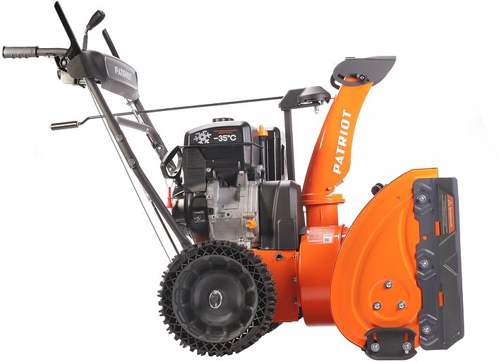 Снегоуборщик PATRIOT PRO 11 KX (коммунально-хозяйственный); 11 л.с., усиленный редуктор, безвоздушные колеса WE3, антиадгезионное покрытие ковша и желоба. фото 3
