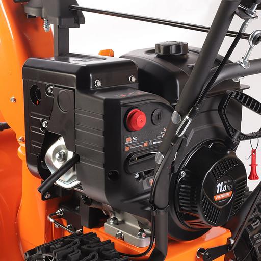 Снегоуборщик PATRIOT PRO 11 KX (коммунально-хозяйственный); 11 л.с., усиленный редуктор, безвоздушные колеса WE3, антиадгезионное покрытие ковша и желоба. фото 7