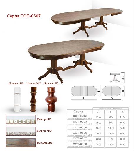 Стол овальный раскладной СОТ-0607 фото 1