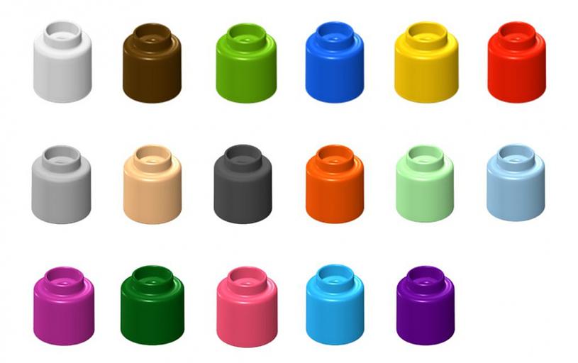 Элемент конструктора одиночный Color Blocks 11 (светло-зёленый) 100 штук фото 1