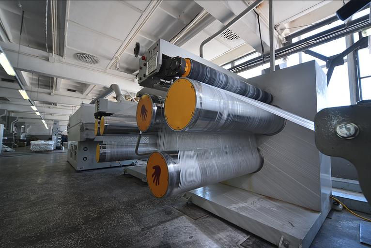 Экструдерная линия 3-х слойная производства плоской нити для плетения мешков и биг-бэгов фото 1