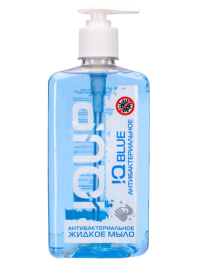 Антибактериальное жидкое мыло IQUP Clean Care Luxe помпа-дозатор ПЭТ 0,5 л, Синее, Опт фото 1