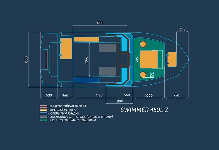Моторная лодка SWIMMER 450L-Z фото 10