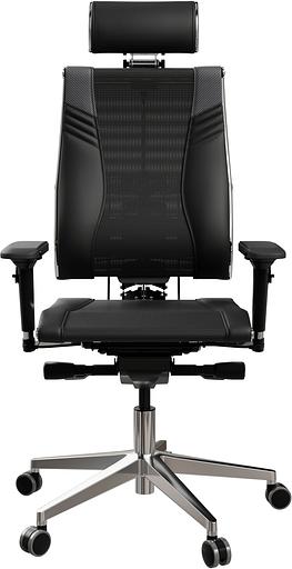 Кресло руководителя Метта Yoga 4DT B2-15D - YM93+Infinity+carbon черный сетка/кожа с подголов. крестов. алюминий хром (комплект 1шт) фото 3