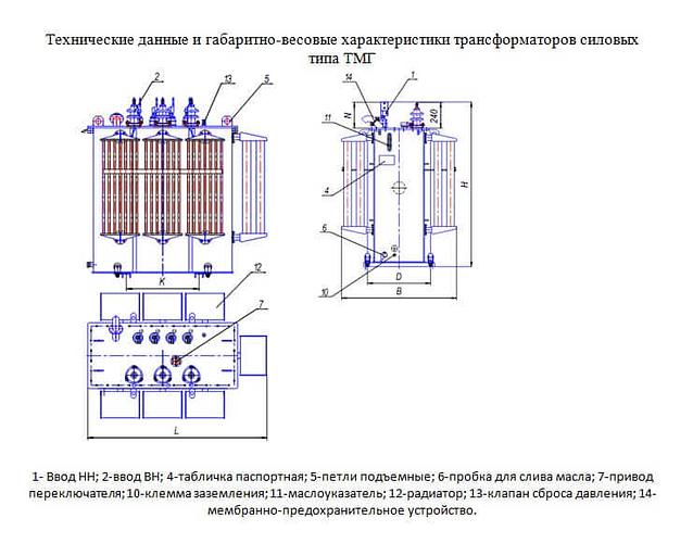 Трансформатор силовой ТМГ12 1000 кВА фото 2