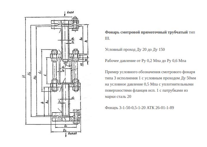 Фонарь смотровой трубопроводный фото 4