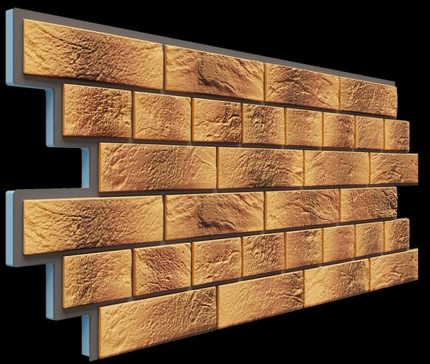 Панели для внутренней отделки с утеплителем «Венецианский кирпич» цвет «нарва», опт фото 1