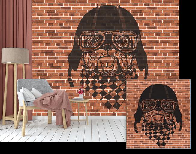 Декоративное панно с утеплителем «Бульдог», опт фото 1