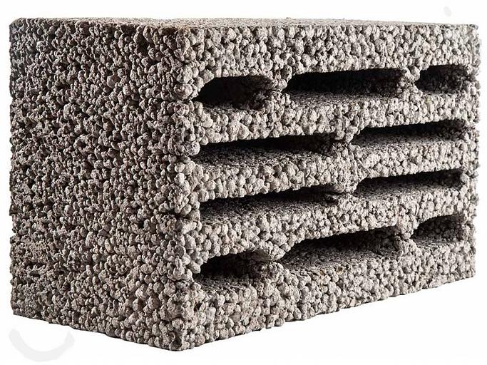 Блок керамзитобетонный 10-щелевой (390x240x188 мм) КСР-ПР-ПС-39-50-F50-900 фото 1