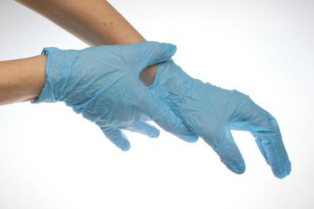 Перчатки нитриловые неопудренные нестерильные голубые EXTRA LIGHT текстурированные по пальцам L, M, XL 200 шт/упак опт фото 2