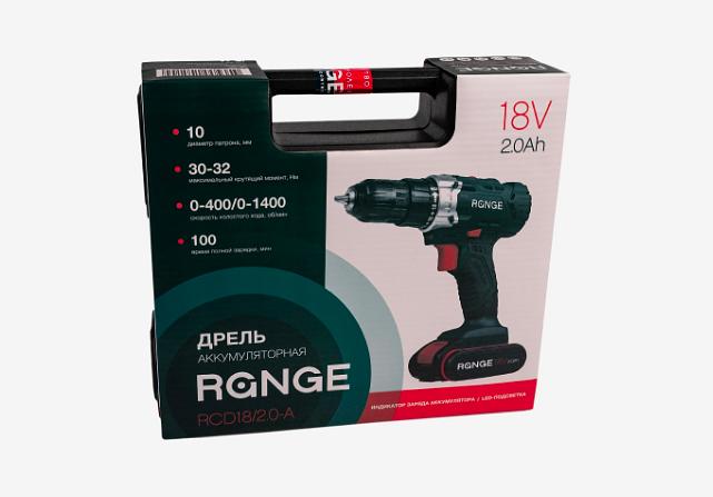Аккумуляторная дрель шуруповёрт Range RCD18/2.0-A фото 9