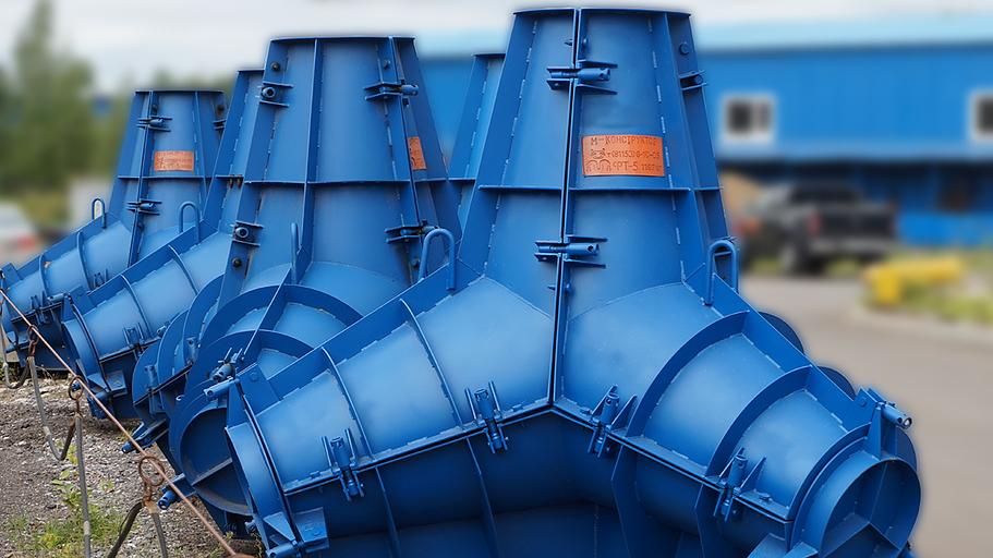 Металлоформы тетраподов фото 1