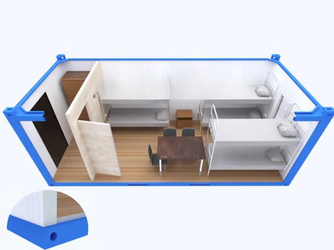 Блок контейнер из сэндвич панелей 6х2,4х2,6 м фото 3
