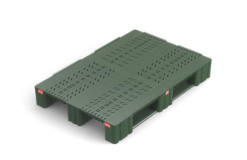 Пластиковые поддоны перфорированный усиленный 1200х800 мм, Опт фото 1