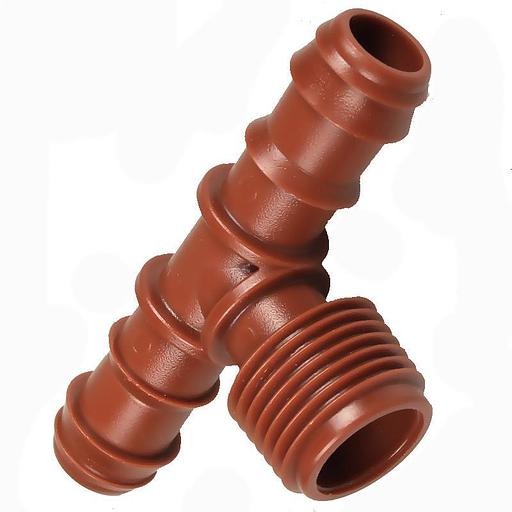 16 Т фитинг 1/2" с наружной резьбой коричневый Azud фото 1