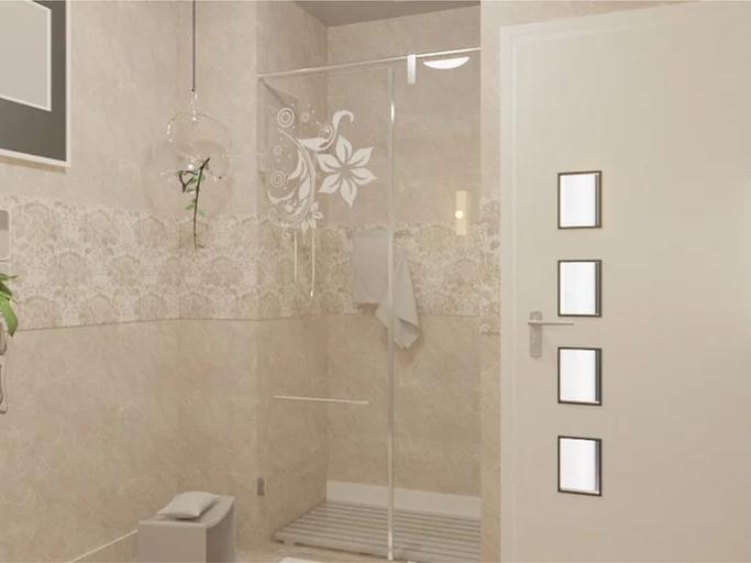 Душевое ограждение КазСтекло КС-120Р прозрачное узорчатое фото 1