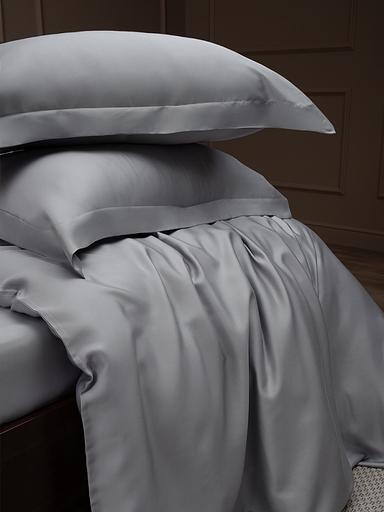 Семейный комплект постельного белья из тенселя «Серебро», Опт фото 2