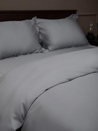 Семейный комплект постельного белья из тенселя «Серебро», Опт фото 3