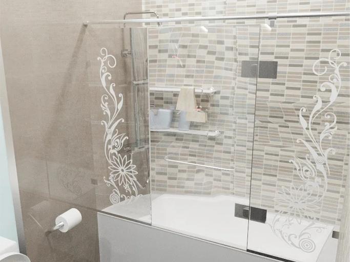 Душевое ограждение КазСтекло КС-170Р одностенное прозрачное узорчатое фото 1