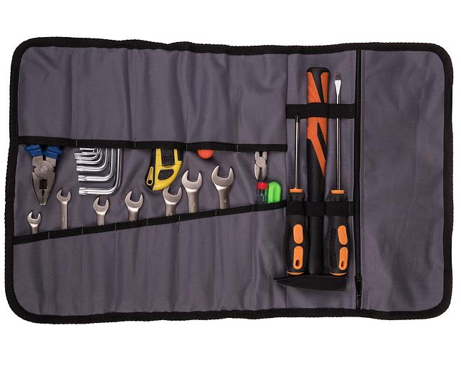 Серый органайзер для инструмента 13 предметов с карманом опт фото 1