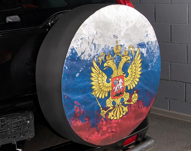 Чехол запасного колеса любой дизайн R15 диаметр 67см эко-кожа (полиэстер) опт фото 3