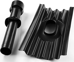 Вентиляционная труба «Ондулин» чёрный опт фото 2