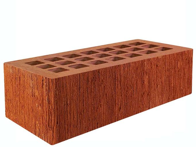 Кирпич керамический пустотелый облицовочный красный бархат полуторный Керма фото 1