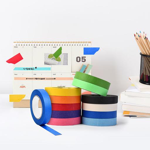 Малярная клейкая лента цветная 19 мм 40 м, опт фото 2