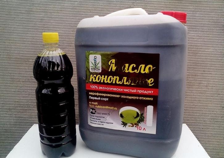 Конопляное масло пищевое, холодный отжим опт фото 1