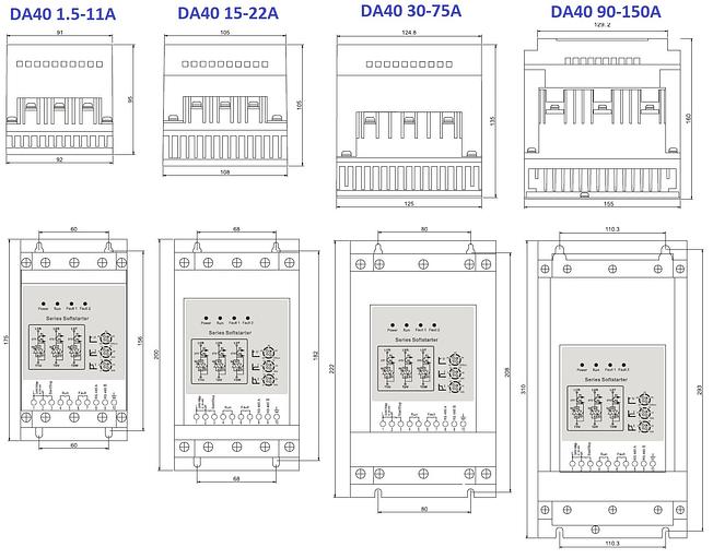 Устройство плавного пуска УПП DA40 15-A-3P3 380В 7,5 кВт 15 A фото 5