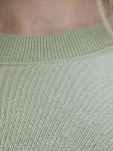 Свитшот базовый без начеса, фисташковый, опт фото 2