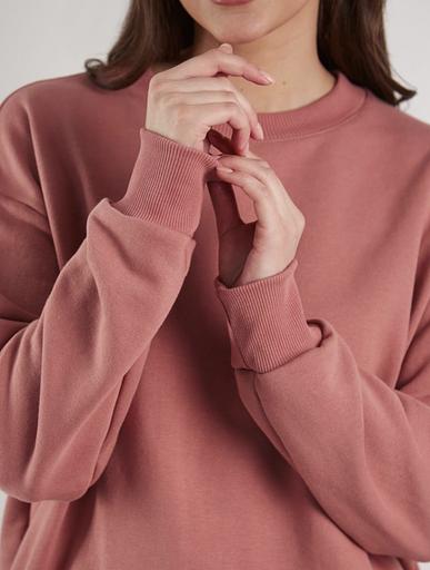 Свитшот базовый без начеса, коричневато-розовый, опт фото 2