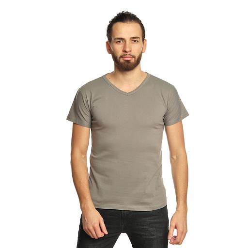 Футболка V-образный вырез, бежевая, мужская (р-р 48-56), фото 1