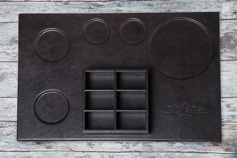 Поднос кожаный для чайной станции ОПТ фото 1