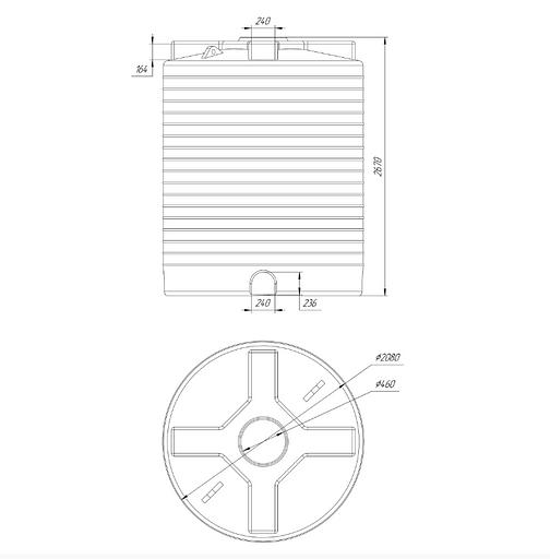 Емкость вертикальная 8000 л фото 2